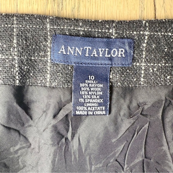 Ann Taylor Women’s Vintage Wool Silk Blend Argyle Flare Lined Mini Skirt Size 10 - Picture 9 of 10